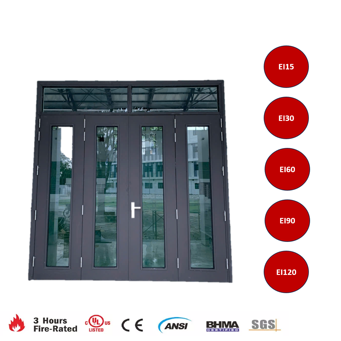 Cửa nhôm kính chống cháy EI60