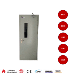 Cửa sắt 1 cánh có ô kính chống cháy EI60