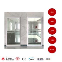 Cửa kính chống cháy 1 cánh khung nhôm EI60